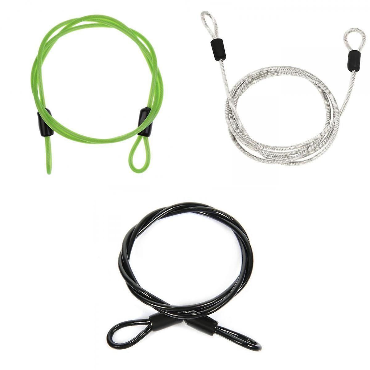 3Pcs Bike Bicycle U-Lock Security Loop Cable Lock Rope Cycling Accessories