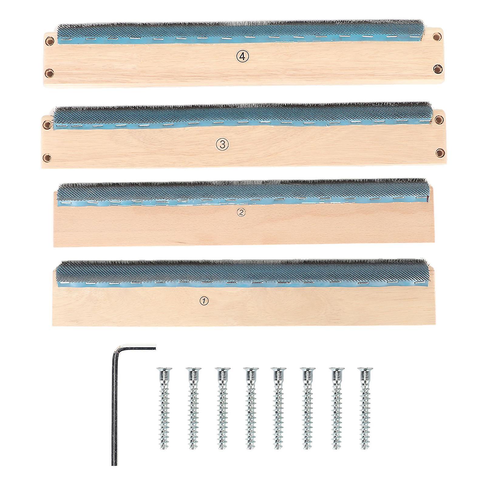 Embroidery Strip Frame 4 Sides 15.7in Wide Stable Sturdy Easy Assembly Rug Hooking Frame with Screws Wrech for Tufting