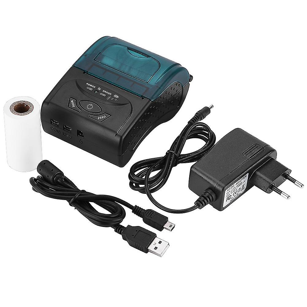 90Mm/s Printing Bluetooth Thermal Printer Thermal Line Dot System Usb Thermal Printer - Eu Plug