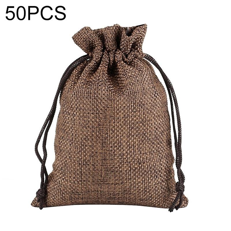 50 db Multi méretű vászon juta húzózsinóros ajándéktáskák zsákok Esküvői születésnapi zsúr szívességek húzózsinór 13x18cm
