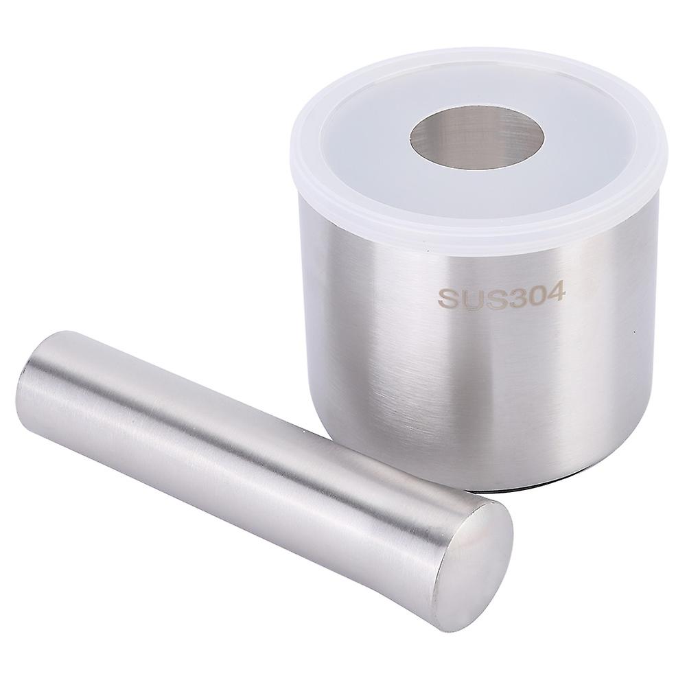 Uadme Pestle Mortar Set, Stainless Steel Garlic Masher Manual Spice Crusher with Anti-Overflow Lid for Grinding Garlic, Ginger, Vegetables, Grains, Pe