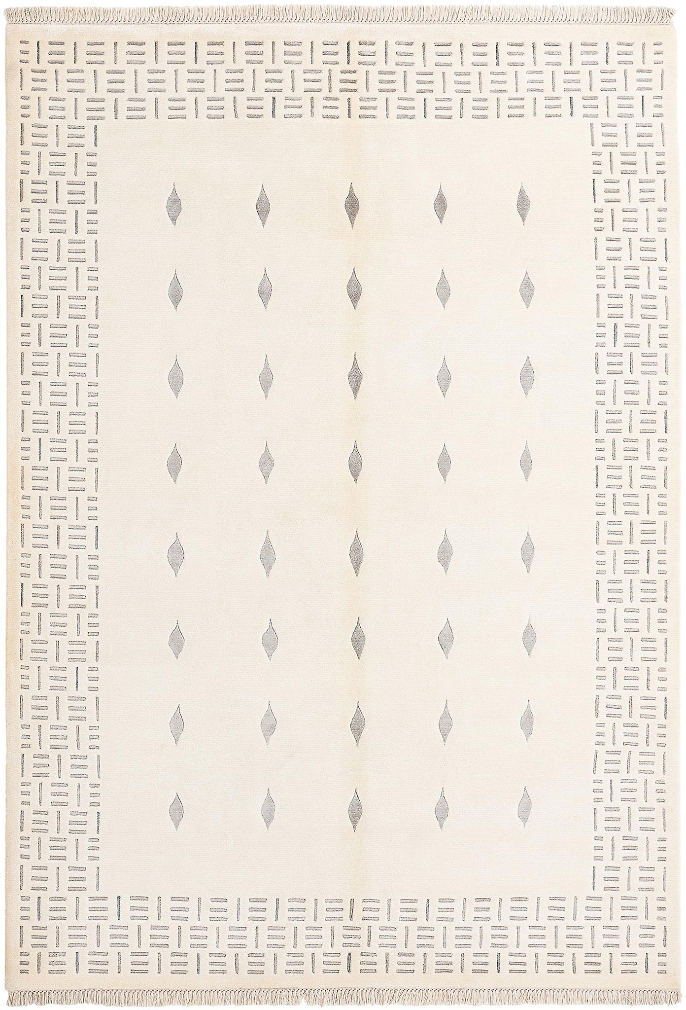 Hadorn Darya-印度 170x246 带米色手摇织机印度地毯