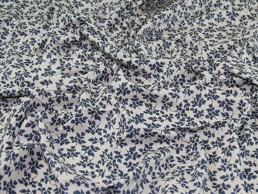 Minerva 100% Cotton Poplin Fabric Grey on Cream - per metre