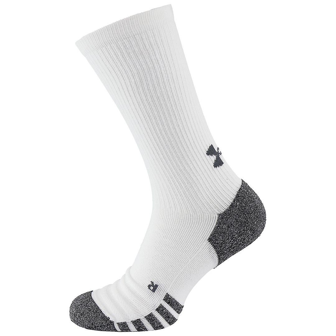 Under Armour Dry Grip Mens Logo White Long Socks 1329368 100