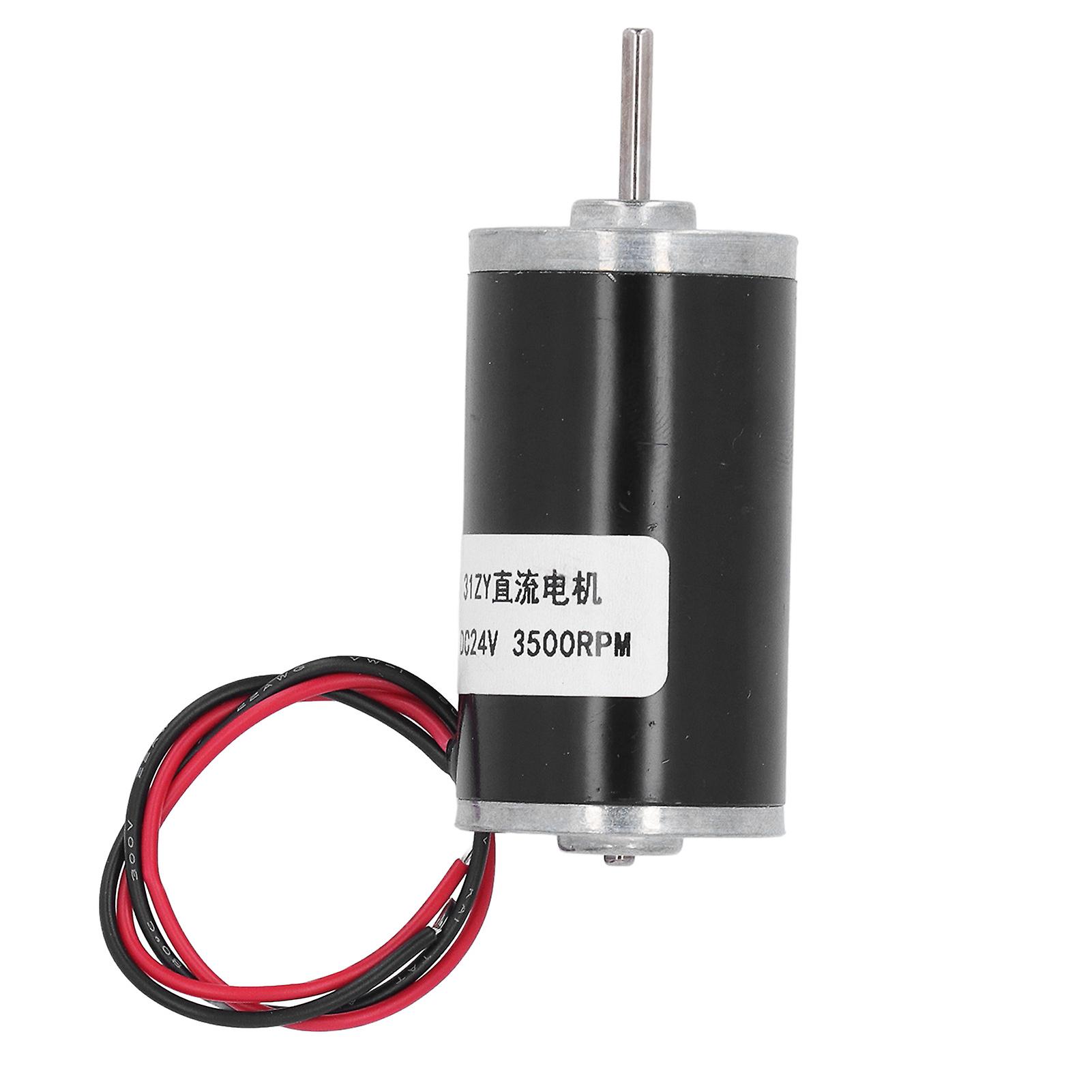 DC Gear Motor Self Locking Aluminum Shell Brass Coil Strong Power Reduction Motor DC24V 3500RPM for Printers, Copiers, VCRs, Etc.