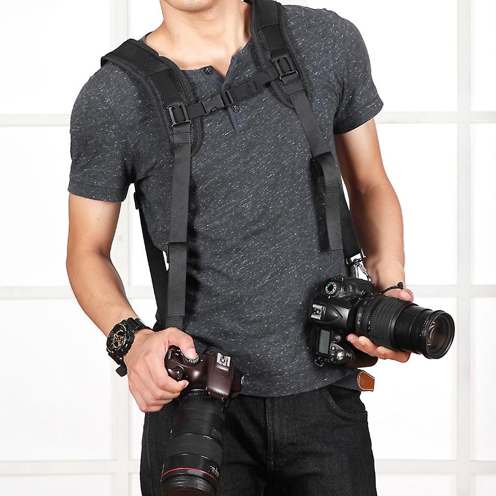 Adjustable Black Nylon Shoulder Belt Camera Neck Strap Lightweight
