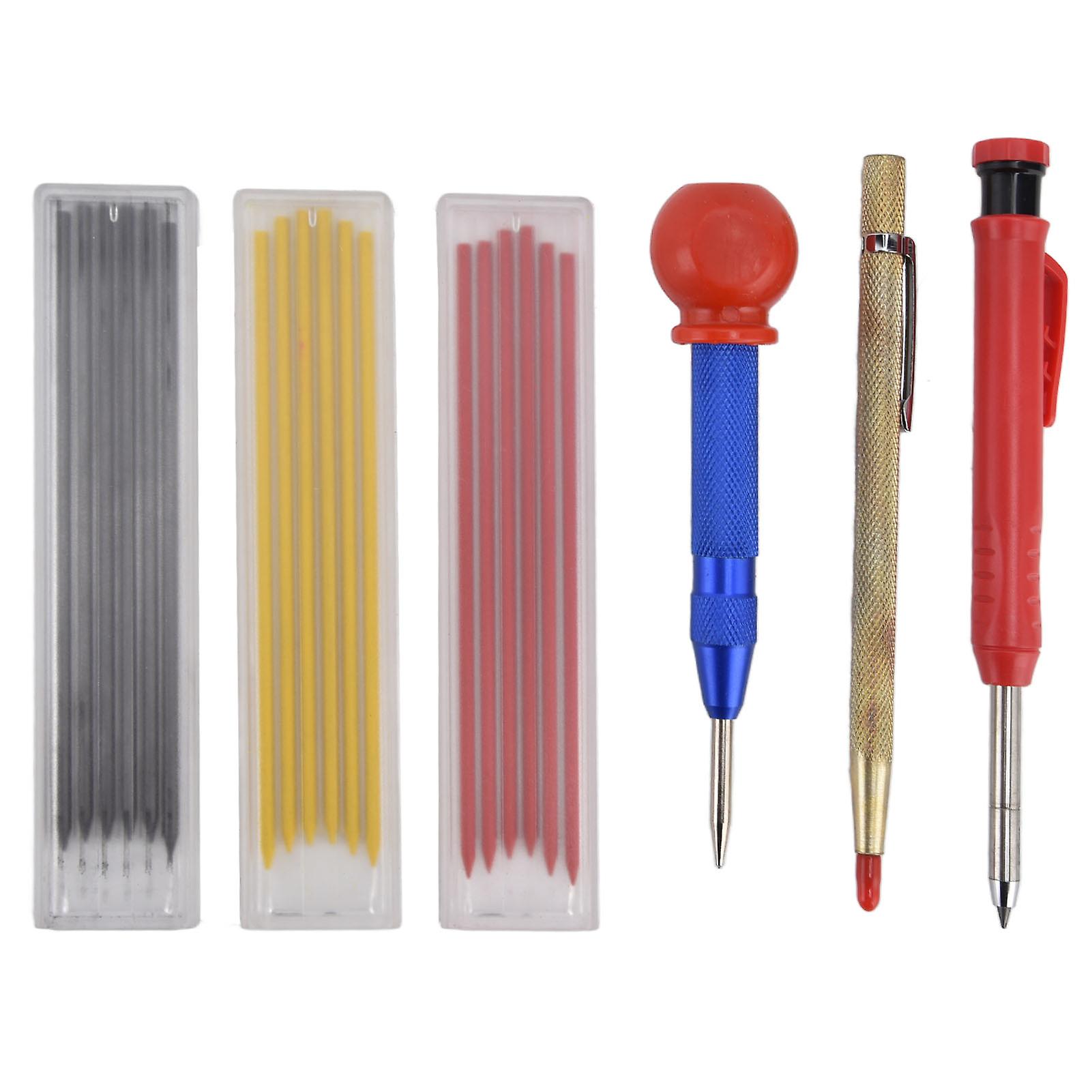 Woodworking Pen Kits Metal Graphite Crayon Refills Marking Pens Positioning Center Punch Tools
