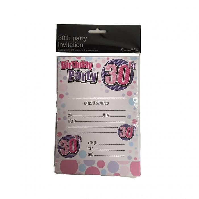 Simon Elvin 30th Birthday Invitations (Pack of 20)