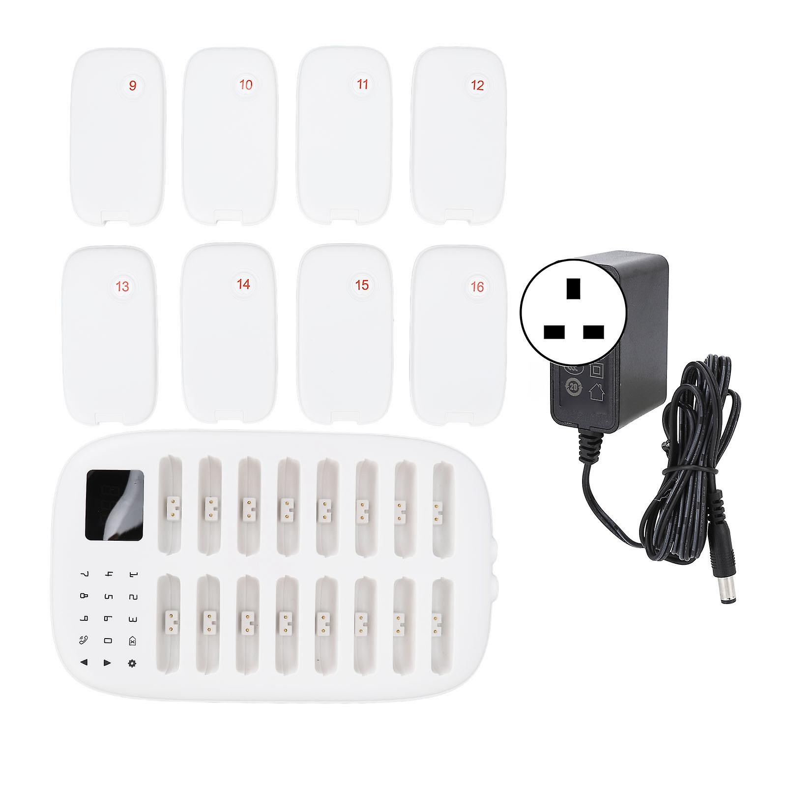 Wireless Calling System, 16 Pagers, 546yd Transmission, Touch Control, Restaurant Pager, 100-240V