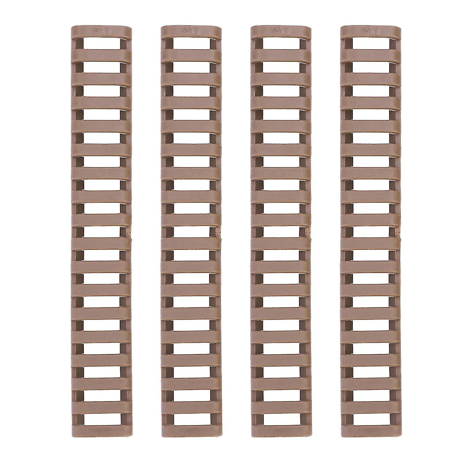 4pcs / set Keymod Picatinny Ladder Rubber Rail Cover Handguard Protector (couleur sable)