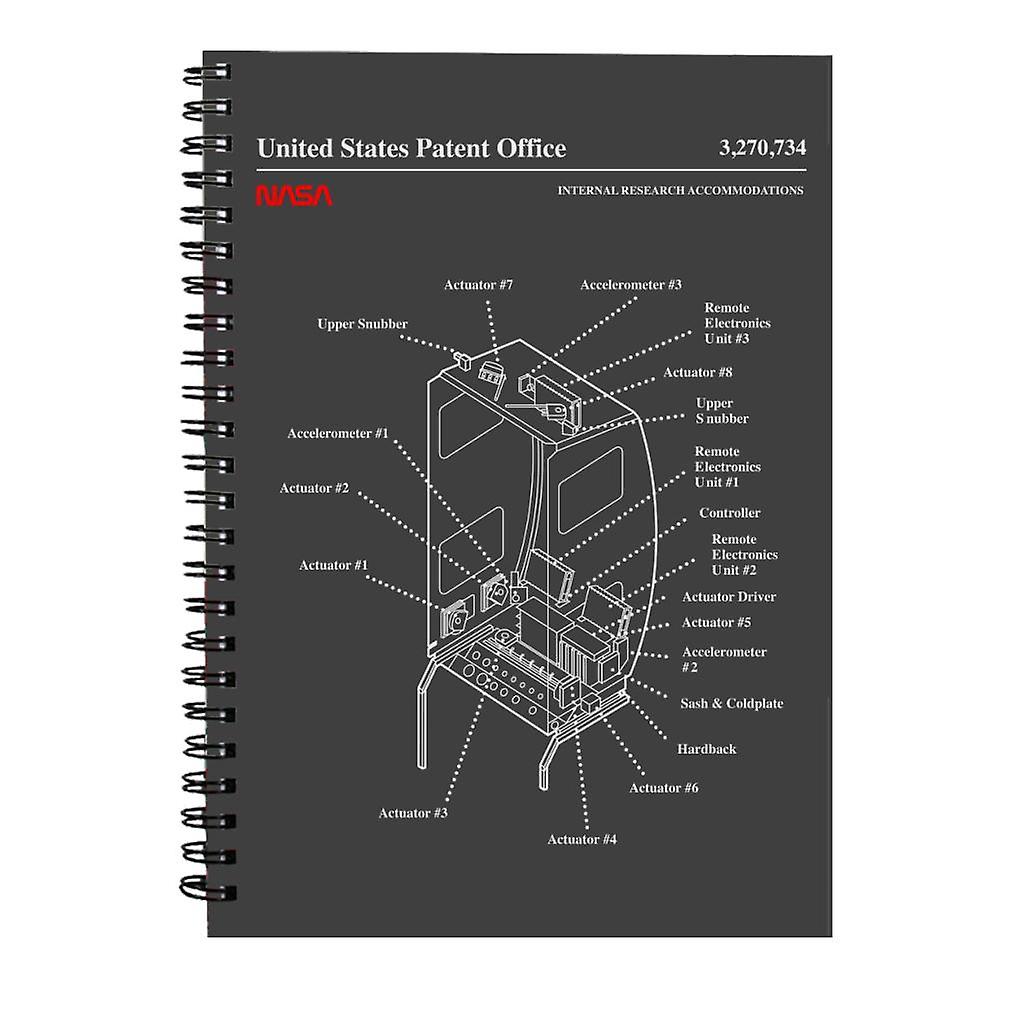 NASA Internal Research Accommodations Blueprint Spiral Notebook
