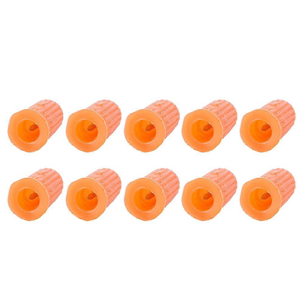 10pcs Orange Eyelash Glue Bottle Plug Blocking Needles Plastic
