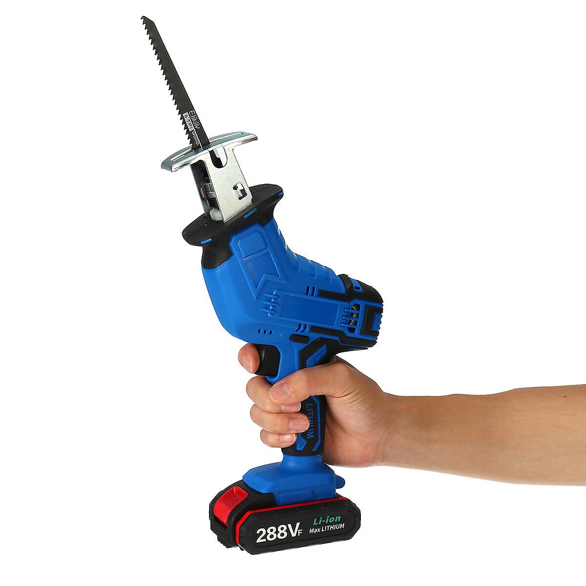 Cordless Electric Saw Rechargeable Reciprocating Saw For Wood/metal/plastic Cutting Tool W/ None/1pc/2pcs Battery Also For For Worx Battery