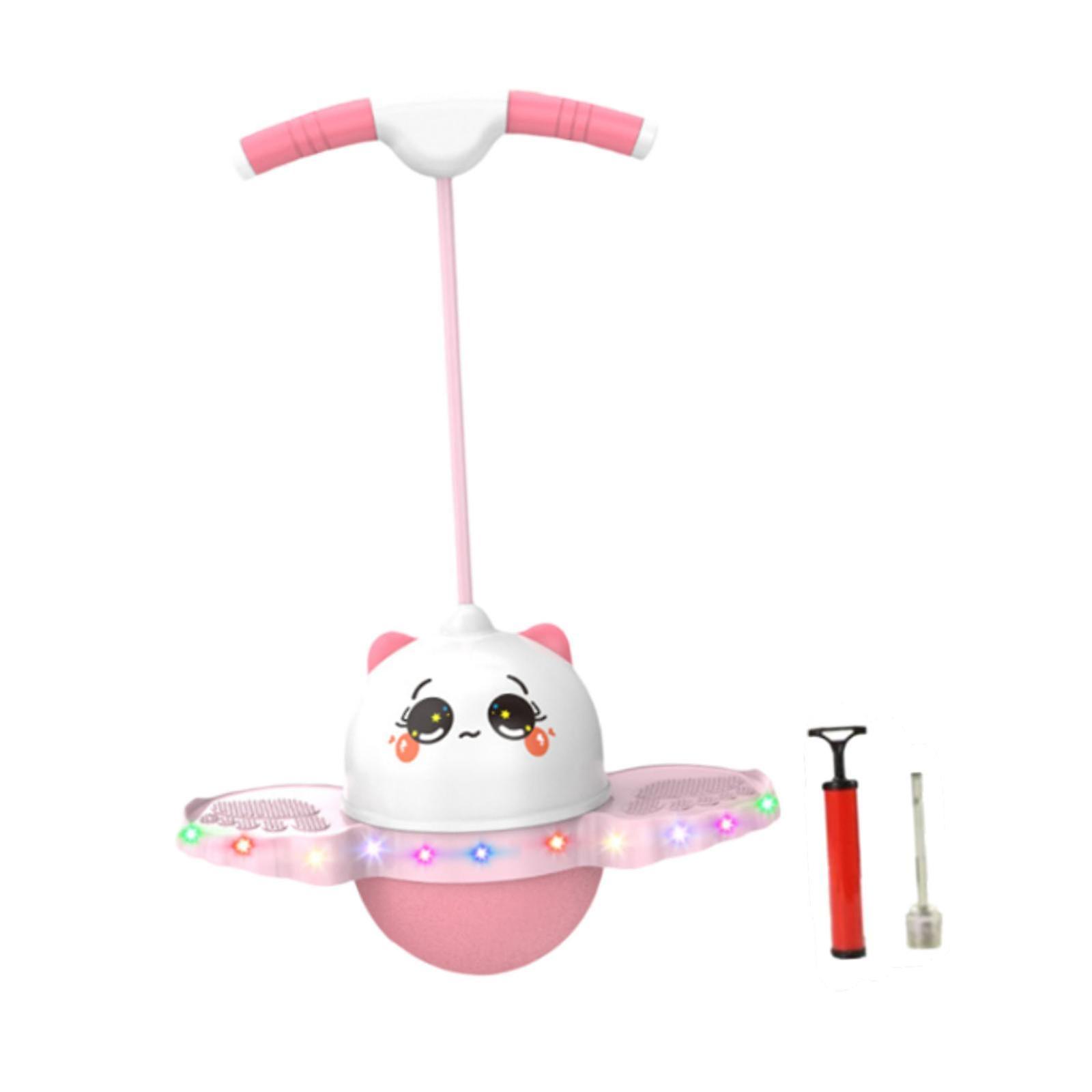 Pogo Jump Ball Girls Funny High Jumping Toy for Sports Body Training Workout Pink