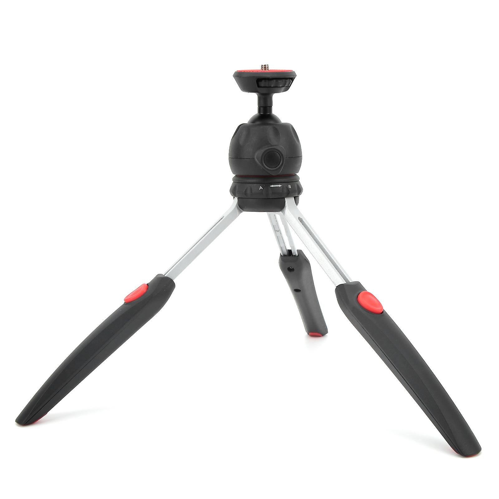 Mini Tripod Camera Holder with 360° Adjustable Ball Head 4 Section Telescopic Antislip Portable Desktop Tripod for Vlogs
