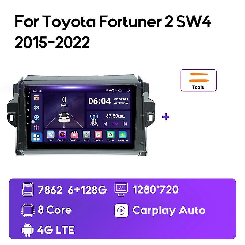 Android Autoradio für Toyota Fortuner 2015-2022 Video Multimedia Bluetooth Player Navigation Stereo GPS Carplay Autoradio