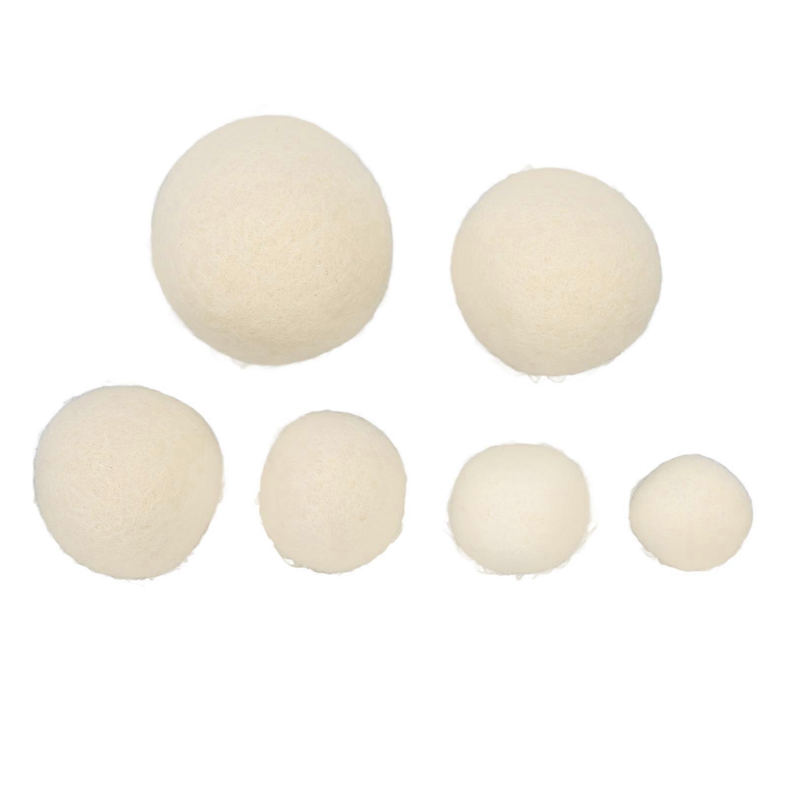 6pcs Wool Drying Balls Reduce Static Electricity Adsorb Impurities Fabric Softener Ball For Laundry