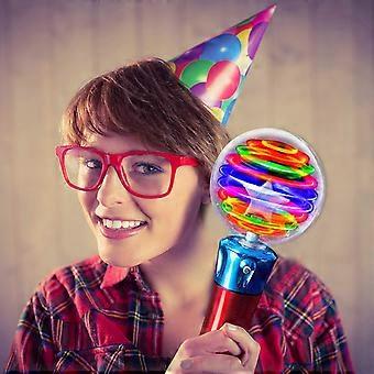 Baguette Tournoyante à Rubans Multicolores | Jouet Sensoriel Pour Fête, Cadeau Enfant, Effet De Cercles Lumineux