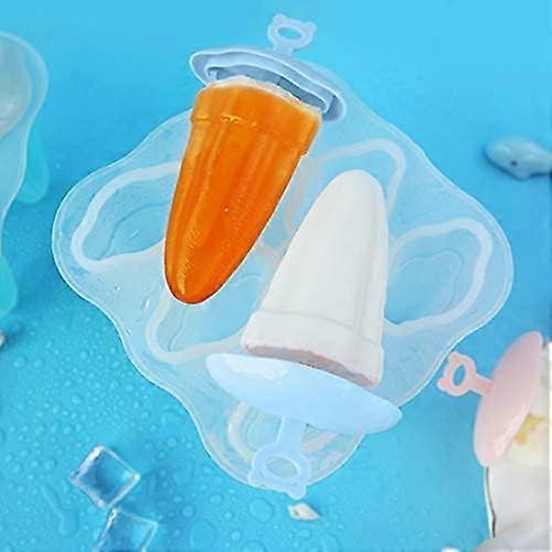 4 Stück Tropffreie Eis Halterungen Für Kinder - Silikon Mit Strohhalm BPA Frei