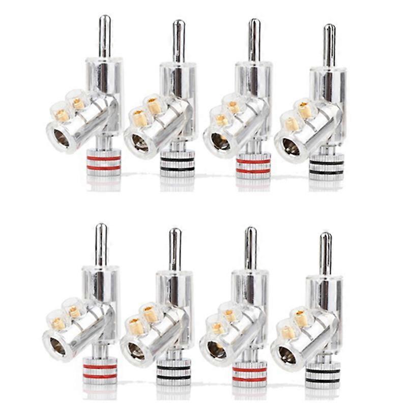 BA1403 HIFI Hi-End Rhodium Plated Lockable Speaker Cable Banana Plug Connector Speaker Wire Connect