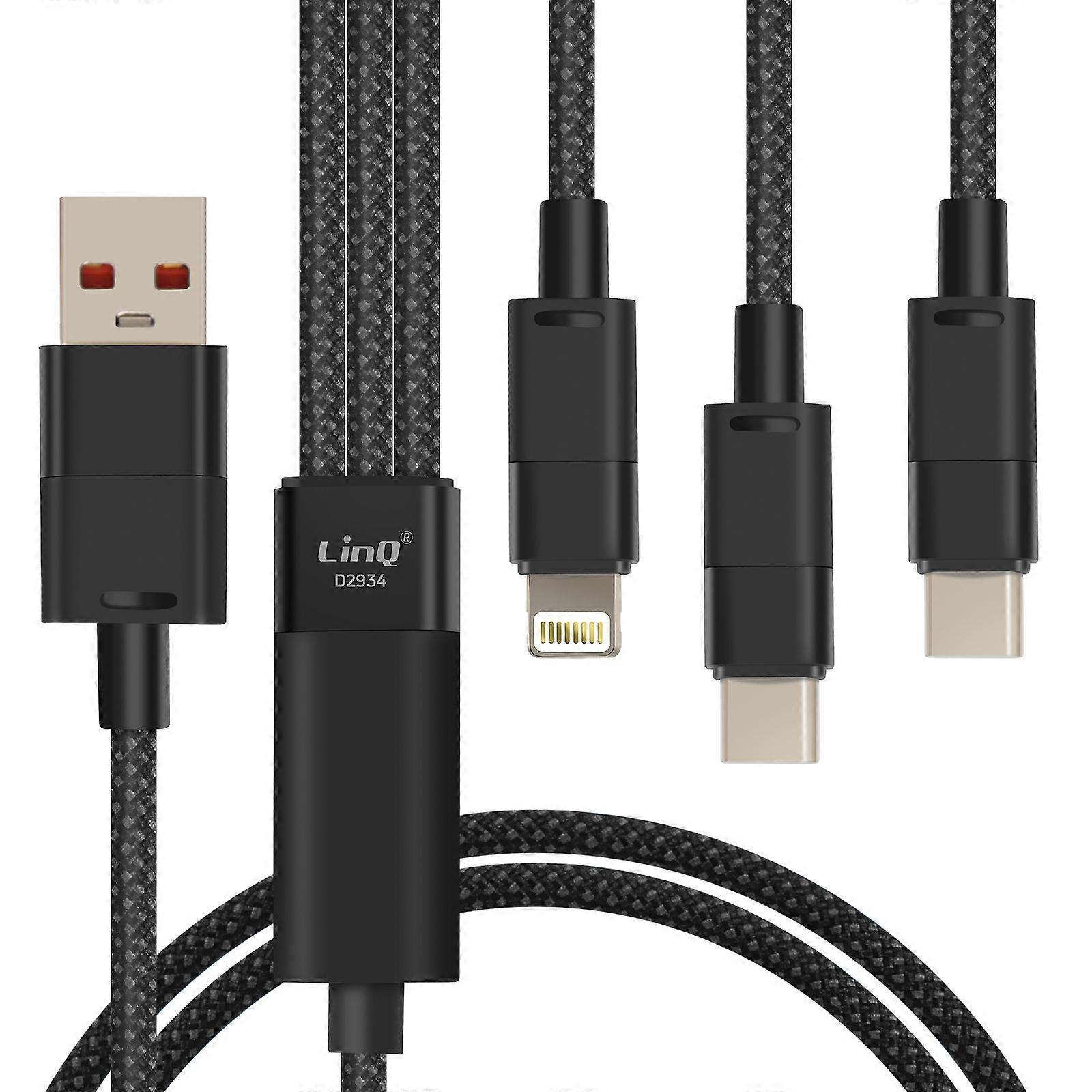 USB C / Lightning için USB kablosu 60W USB'den Lightning'e + 2 USB-C 1.2m