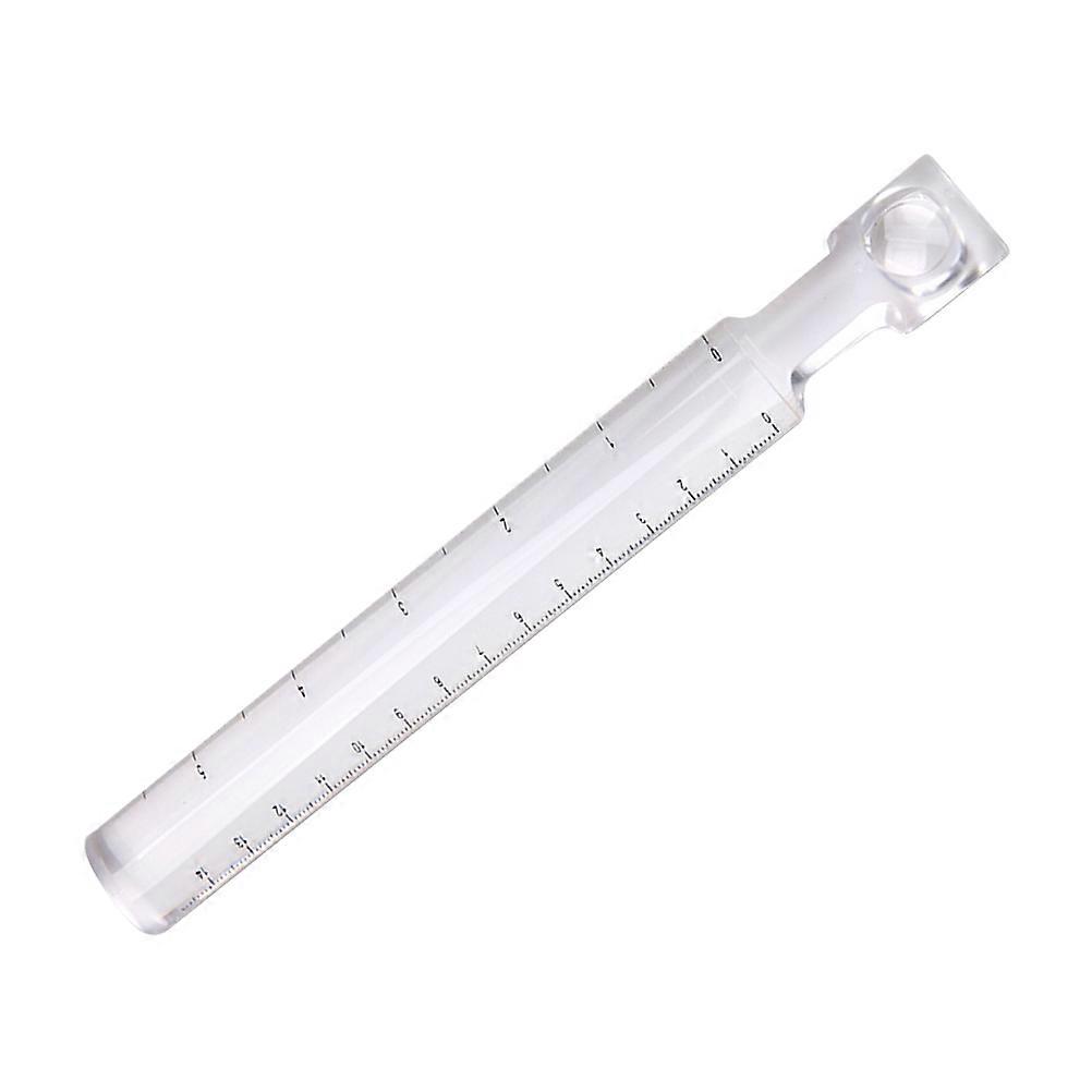 Centimeter Scale Plastic Ruler Straight Ruler Measuring Tool Strong Hard Mathematical Geometry Tool 2X Magnifying Bar Magnifier Ruler