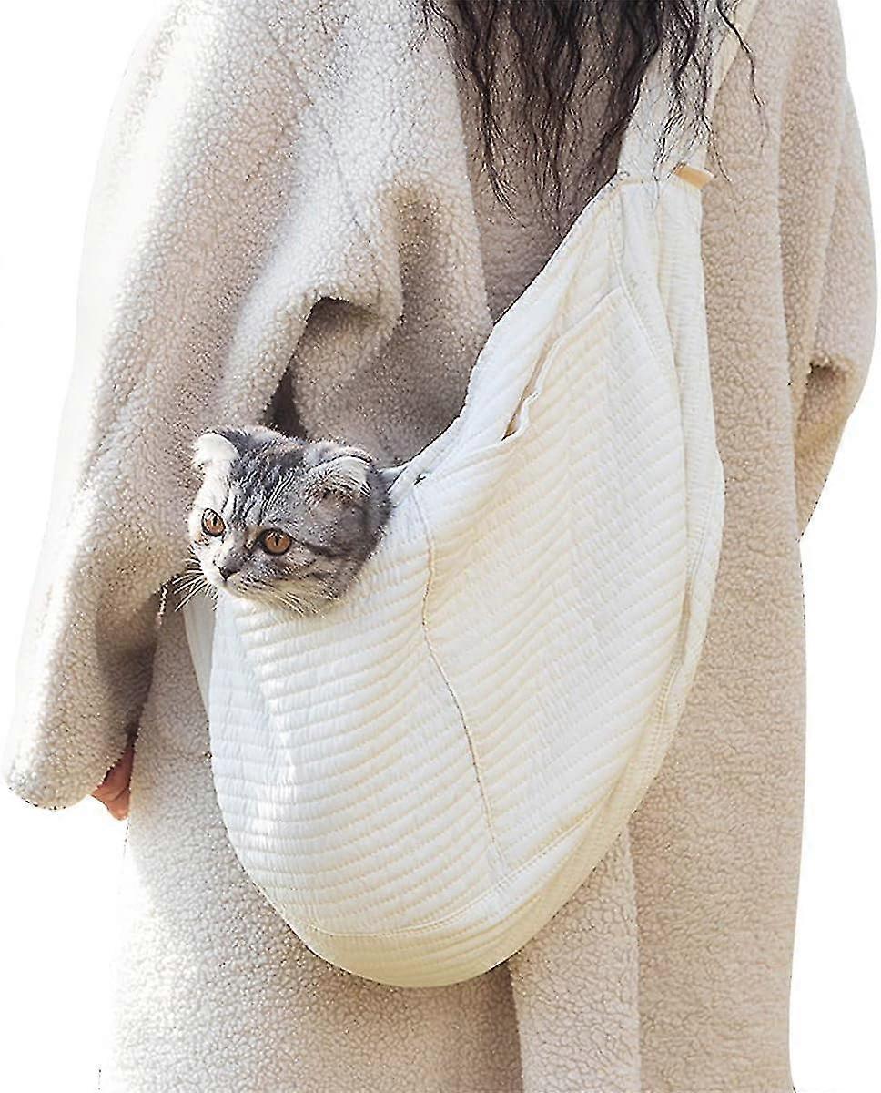 Dog And Cat Sling Bag, Portable Hands-free Pet Carrier Bag With Wide Shoulder Strap And Breathable, Suitable For Small Dogs And Cats