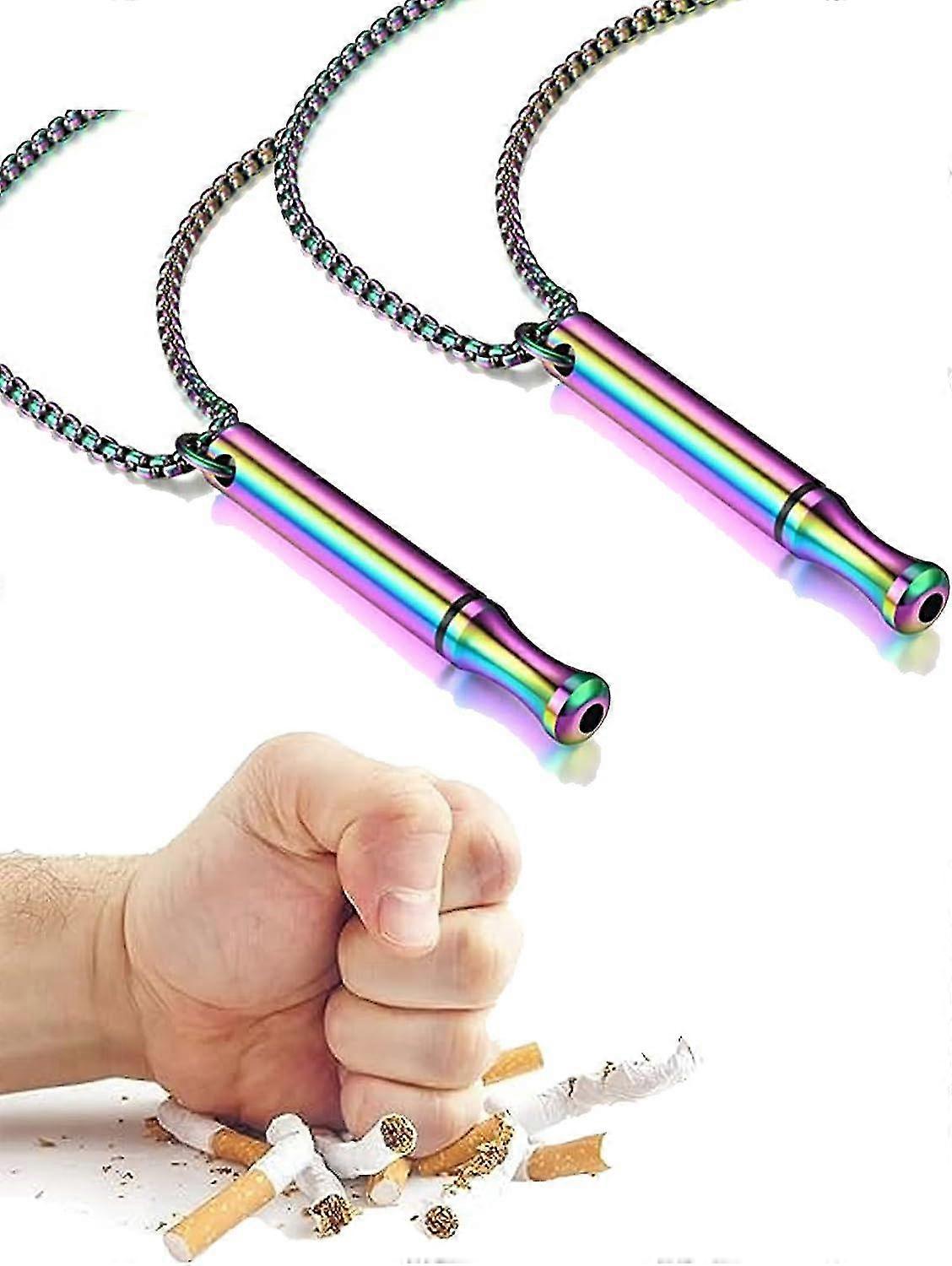 Collier anti-tabac, 2 colliers respiratoires, anti-anxiété, vapotage, aide à arrêter de fumer, exercices de respiration, cadeau de Noël