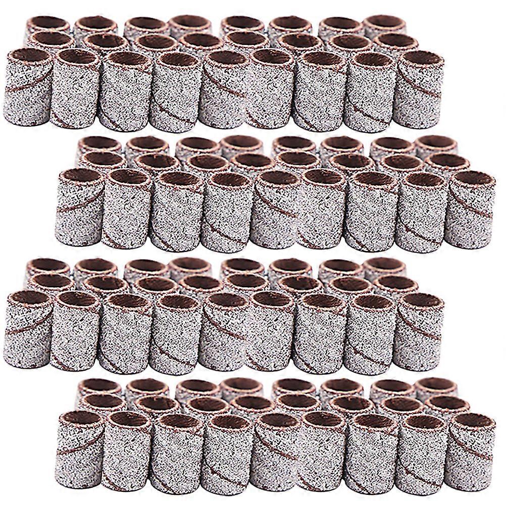 100Pcs指甲砂光带美甲砂光袖专业研磨头抛光器砂光环指甲油去除器