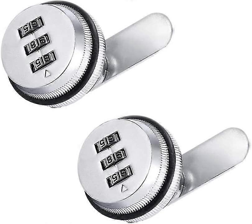 2 Pack Combination Security Lock With Password Code For Boxes, Drawers, Mailboxes, Doors, Furniture Security (1.5 Inches, Silver) Jskee