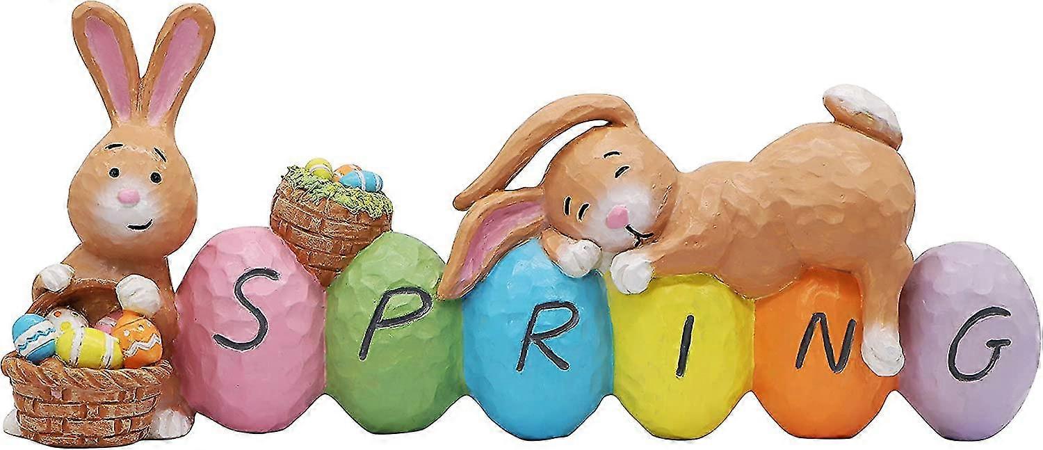 Spring Easter Home Decor Craft Style Bunny And Egg For Easter Spring Decoration, Easter Party Decoration.