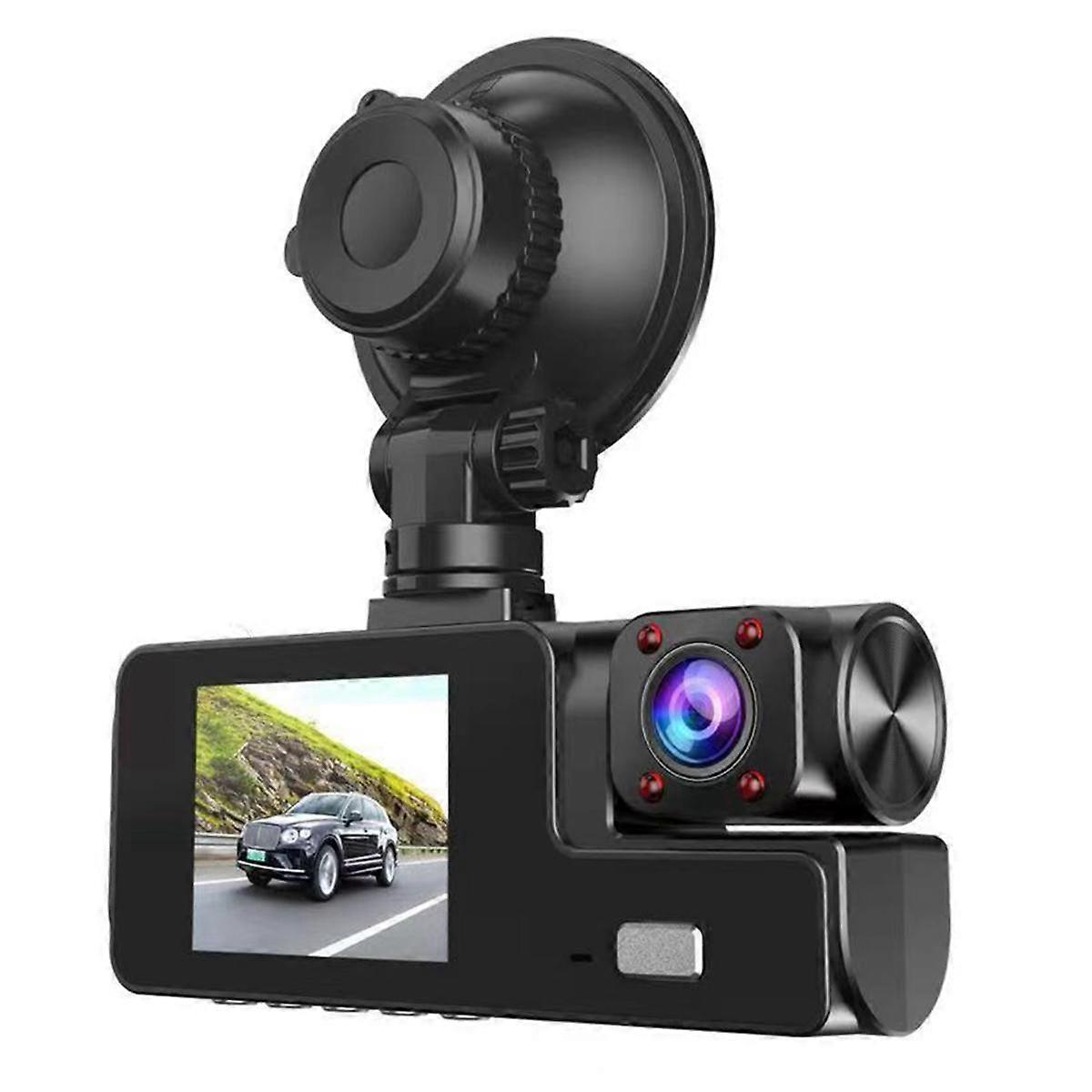 Driving Recorder HD 1080P 2 Inches Screen 3 Way with Wifi 3 Lens Parking Monitoring with Night Vision Car DVR Recorder