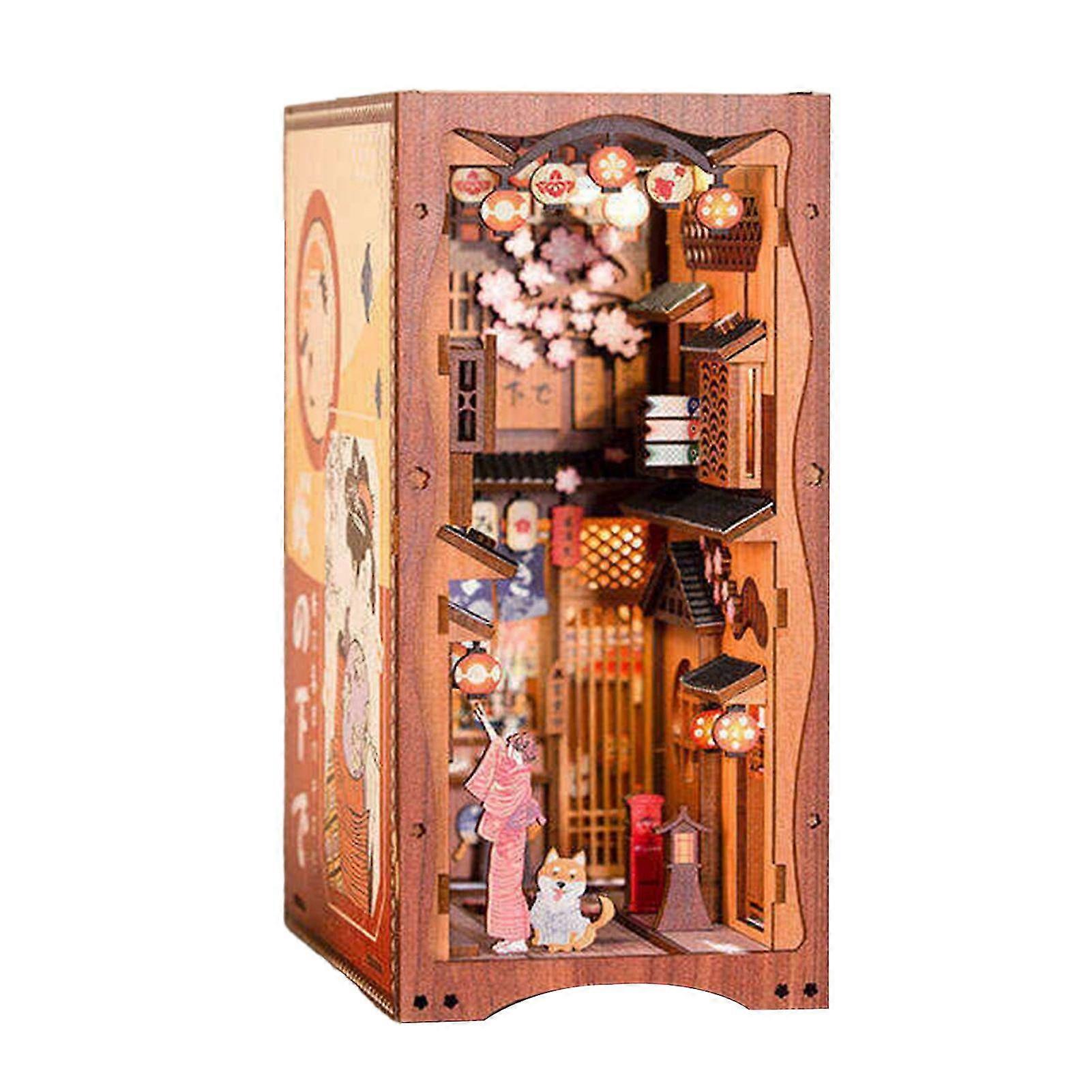 diy bookshelf insert decor building set novelty miniature dollhouse toys for home office decoration