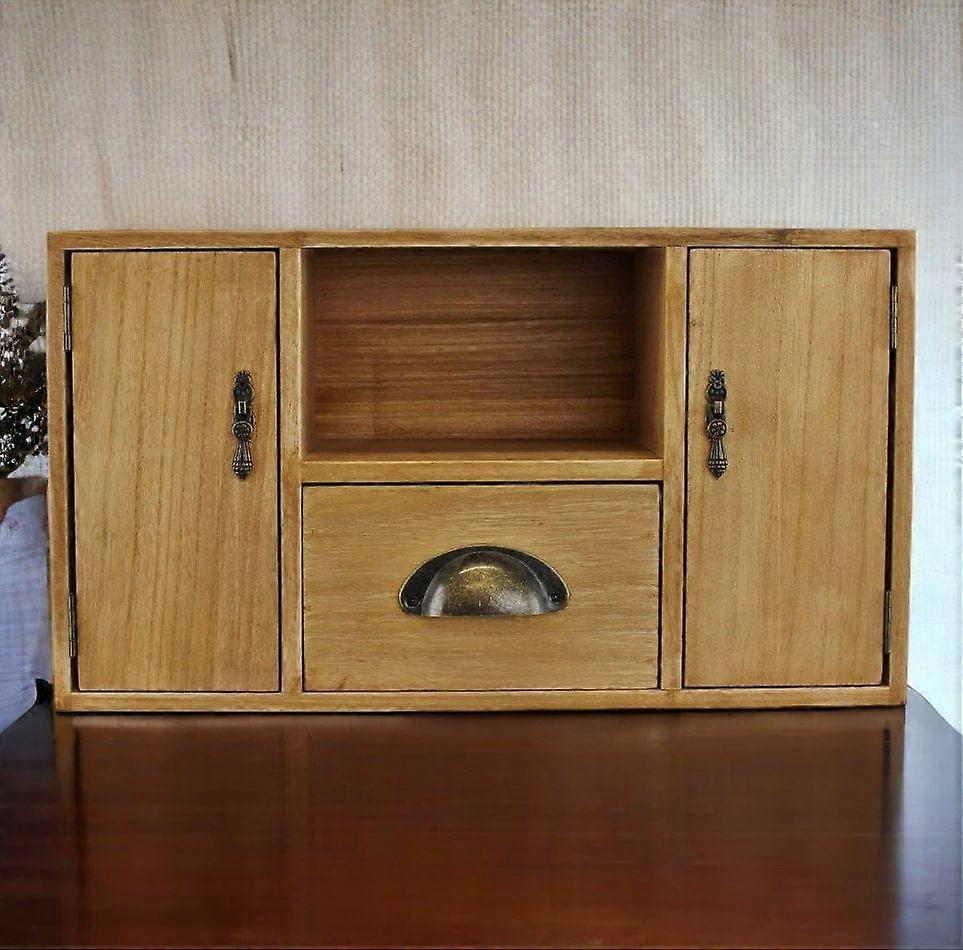 Tabletop Trinket Storage Unit With 3 Drawers And Shelf