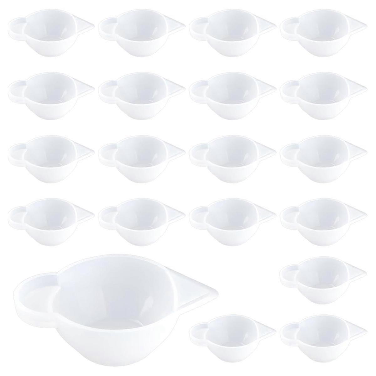 20PCS Resin Mixing Cups, Small Silicone Molds Cup Dispenser Mini Measuring Cups for Epoxy Resin Mixing, Jewelry Making