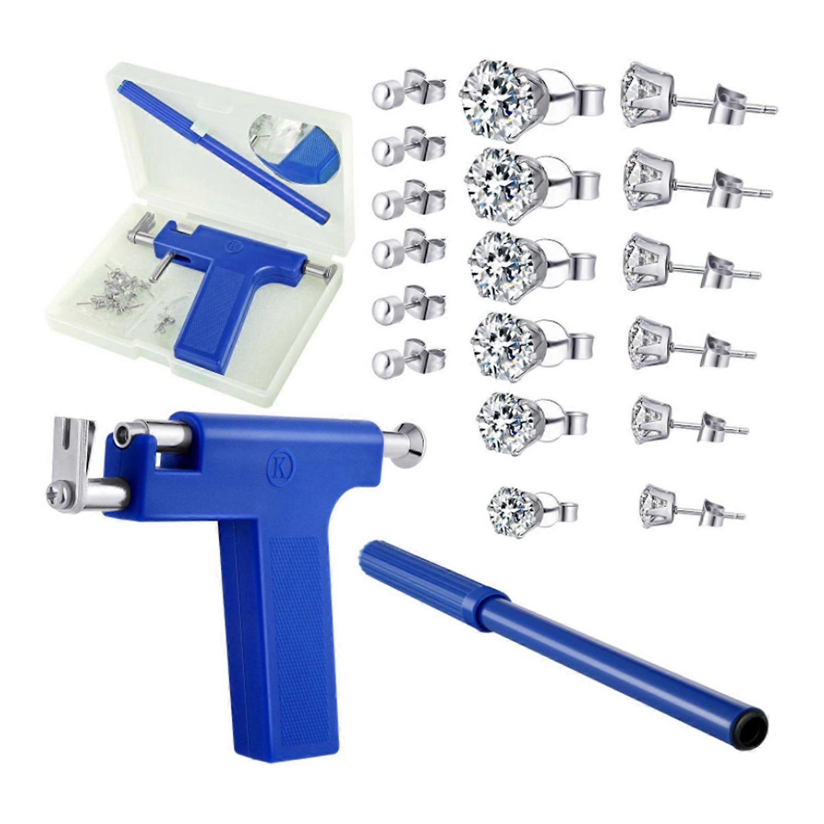 Ear Piercing Tool Kit with Stainless Steel Ear Stud Durable Quick Piercing Machine for Salon Home Piercing
