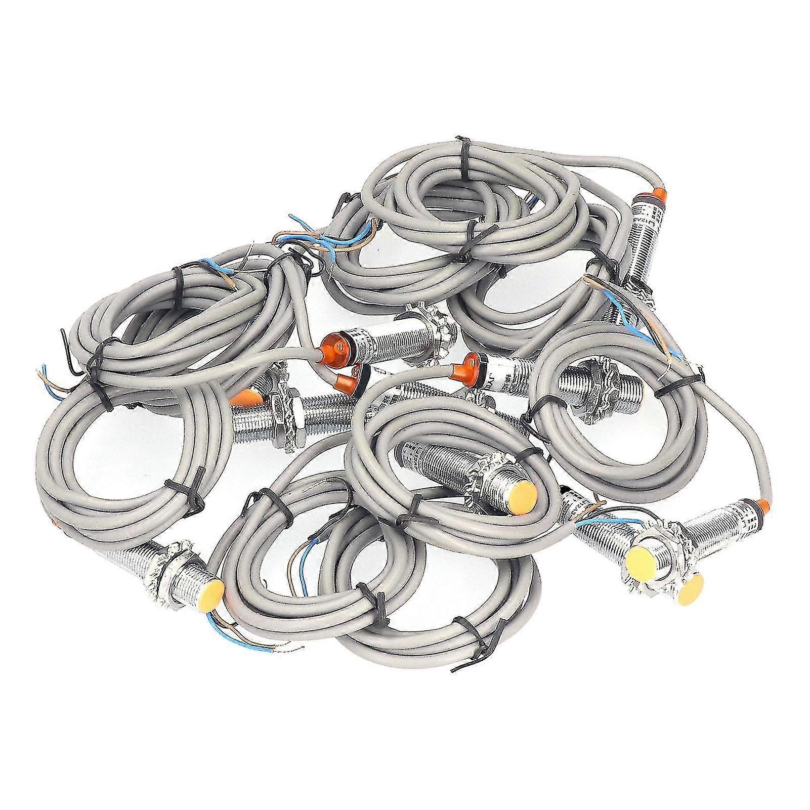10Pcs Approach Switch Inductive PNP NO 3 Wire Proximity Sensor Power Accessories 636VDC