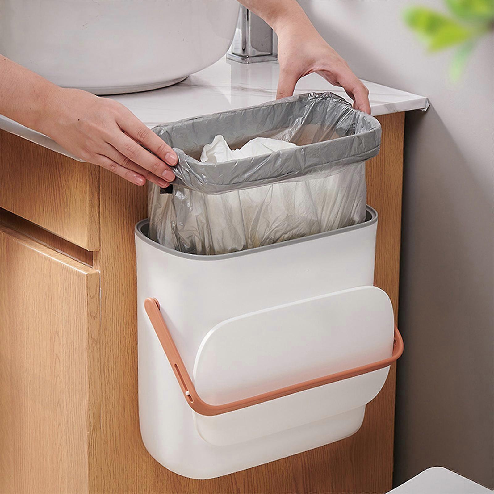 Foldable And Hanging Plastic Garbage Bin Kitchen Garbage Bin Wall Mounted Small Garbage Bin Flye243876