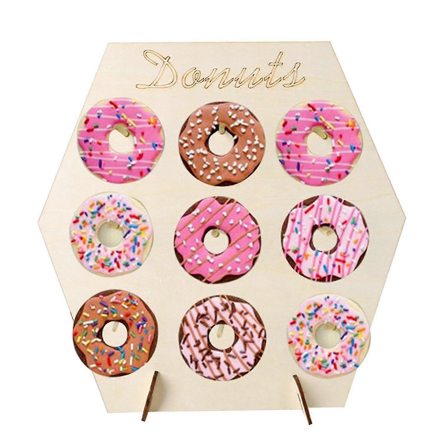 Type e wooden donut display stand with feet reusable stable handmade donut stand baby shower wed z29