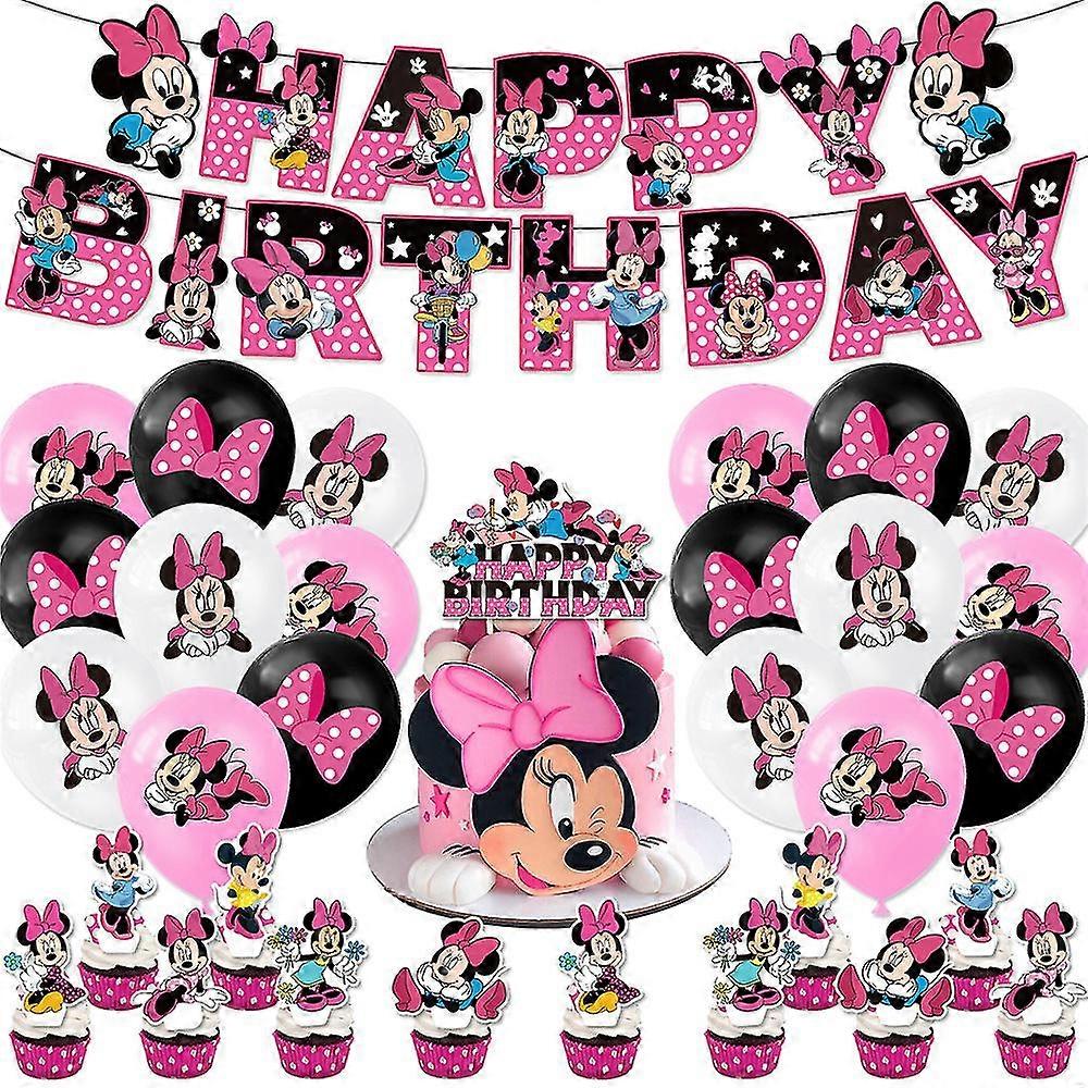Minnie Mouse Decorations Party Supplies Banner Balloons Cake Toppers Set Gifts