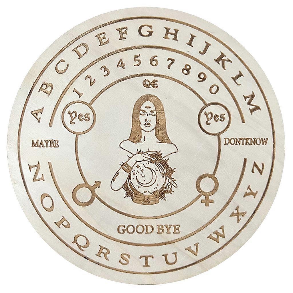 Metaphysical Message Board Wooden Star Pendulum Board Dowsing Divination Board