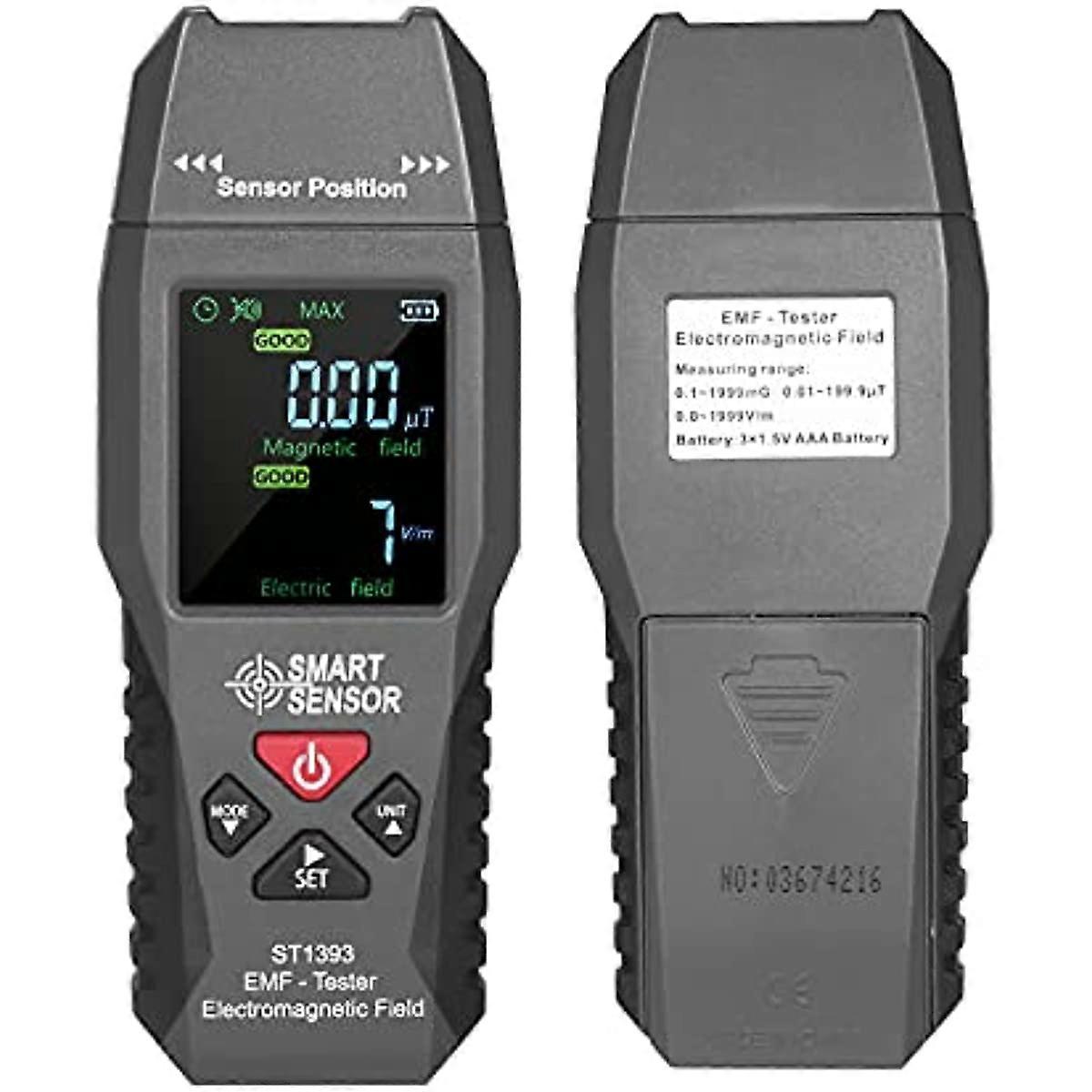 Meter Hancaner ST1393 EMF Meter Electromagnetic Field EMF Detector Handheld Mini Digital LCD Radiation Tester for Electromagnetic Fields