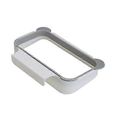 Cabinet door wall-mounted garbage bag holder, door-back kitchen garbage bag, garbage storage bracket, gray