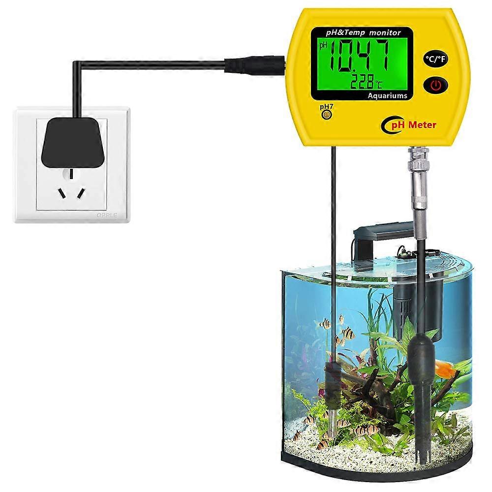 2-in-1 Continuous Water pH and Temperature Tester Kit with Replaceable BNC