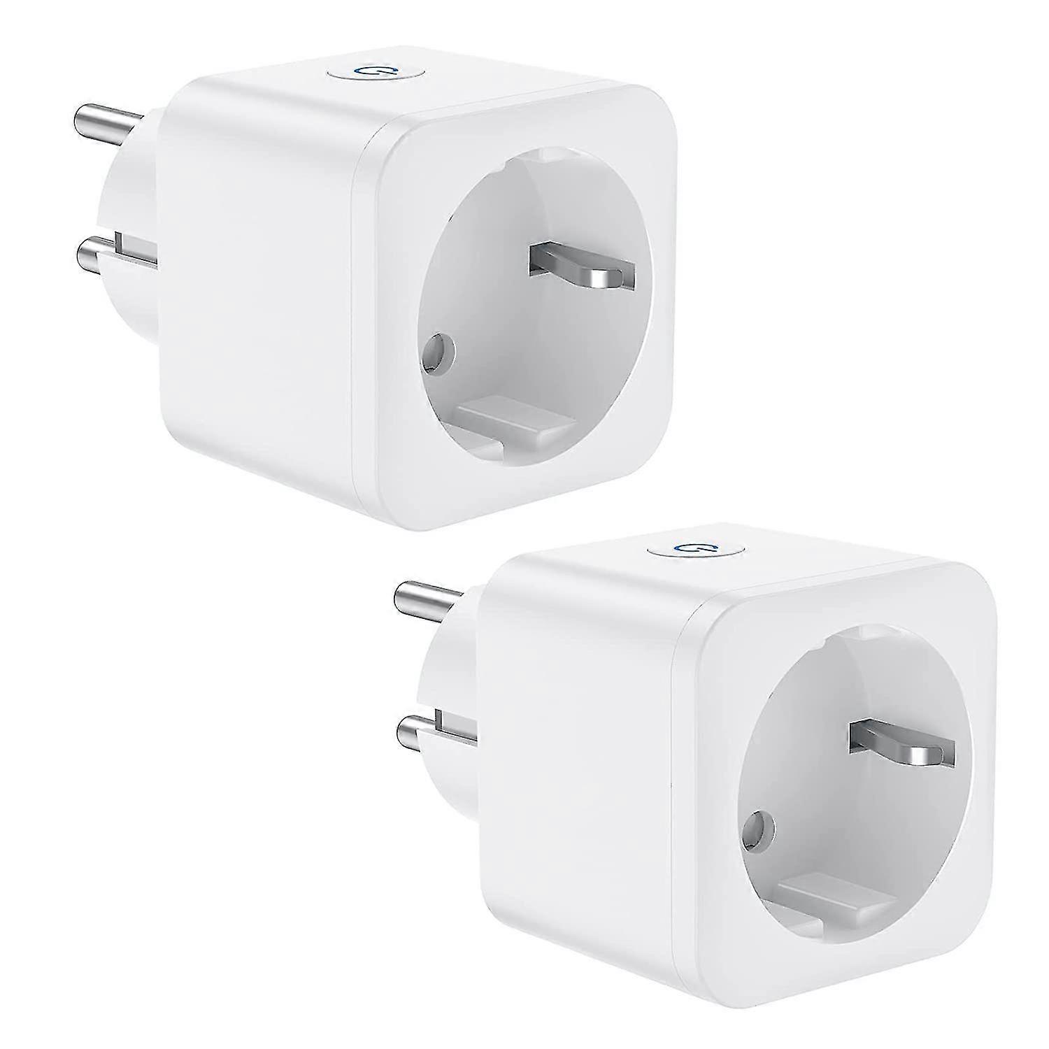 wifi plug-in socket,16a 3300w smart,compatible alexa google home,with voice and remote control,timer socket(2 pack)