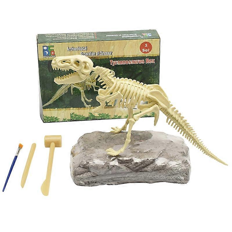 dinosaur fossil skjelett utgraving grave opp sett DIY montering pedagogisk barneleke KAESI KAESI