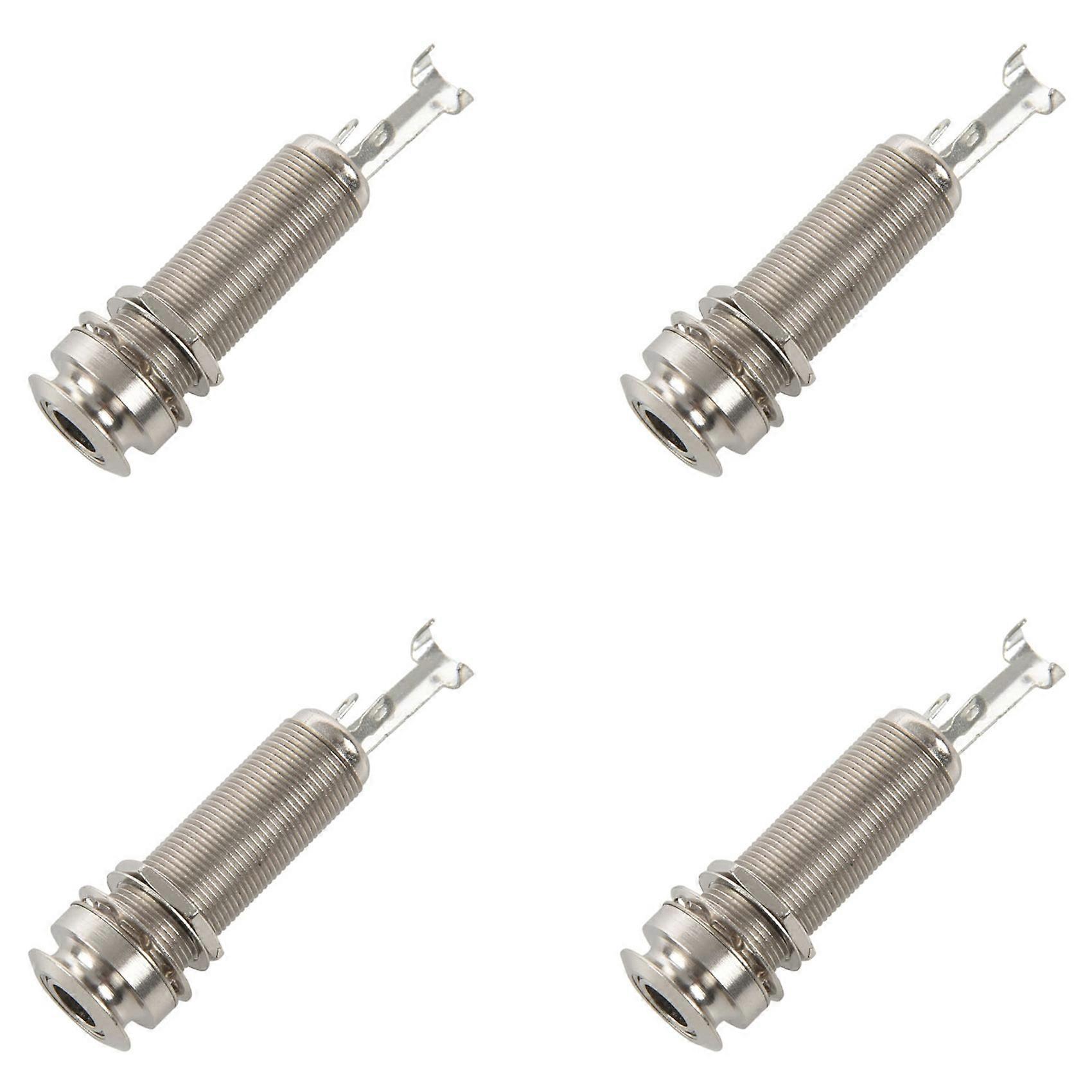 40PCS Guitar Pickup Endpin Output Jack Nickel Strap Lock Chrome
