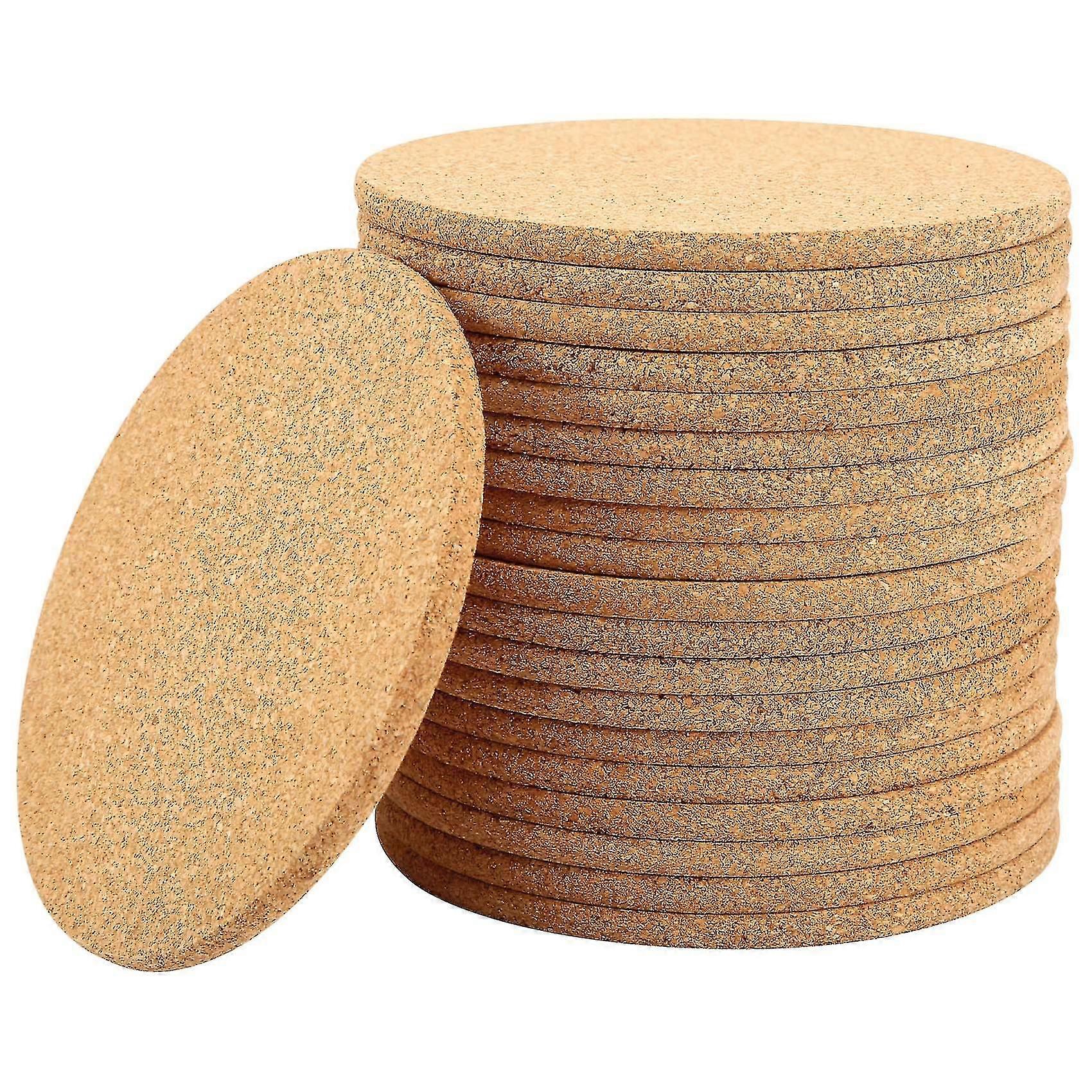 20pack Cork Coasters For Drinks,bar Coasters Absorbent Heat Resistant Reusable Saucers For Drink Wi