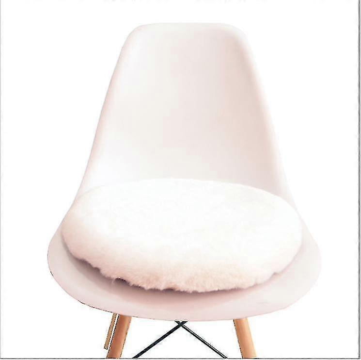 Round Imitation Rabbit Fur Cushion Slow Rebound Memory Foam Chair Cushion Futon Bay Window Office Be