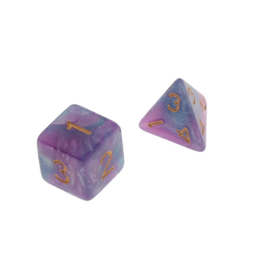 2x  7 Polyhedral D4-D20 Multi Sided Dice for TRPG Game DND Dice Accessories